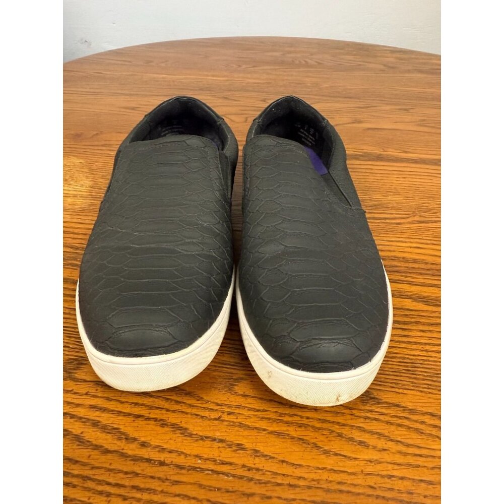 Dr. Scholl's Memory Foam Cool Fit Snake Print Leather Slip On Sneakers‎ Size 11